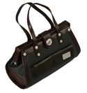 Armani Ladies Armani Black and Dark Brown Gladstone Style Handbag