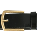 Armani Ladies Armani Black Patent Buckle Belt