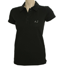 Armani Ladies Armani Black Pique Polo Shirt