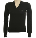 Armani Ladies Armani Black V-Neck Sweater