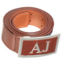 Armani Ladies Armani Brown Leather Belt