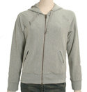 Armani Ladies Armani Grey Full Zip Hooded Sweatshirt