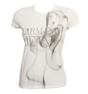 Armani Ladies Armani White T-Shirt with Printed Design