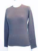Armani Ladies Blue Cotton Mix Long Sleeved T-Shirt