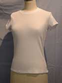 Ladies White Cotton Mix Short Sleeved T-Shirt