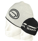 Light Grey / Black Reversible Beanie Hat