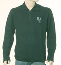 Armani Mens Black Cotton 1/4 Zip EA7 Sweatshirt