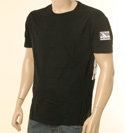 Armani Mens Black Cotton Round Neck Swimwear T-Shirt