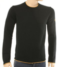 Armani Mens Black Round Neck Knitted Sweater