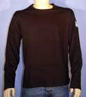 Mens Black Swimwear Long Sleeve Cotton T-Shirt