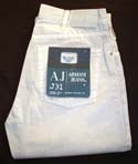 Armani Mens Ecru Cotton & Linen Mix Zip Fly Jeans (J31)