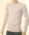 Armani Mens Natural Round Neck Cotton Sweater