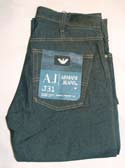 Armani Mens Washed Black Lightweight (J31) Zip Fly Jeans