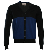 Navy and Blue Buttoned Cardigan