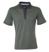 Navy and Green Stripe Polo Shirt