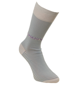 Pewter Grey and Purple Socks (1 Pair)