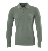 Sage Green Long Sleeve Polo Shirt