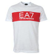 Armani White and Red T-Shirt