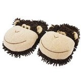 Aroma Home Fuzzy Feet Monkey Novelty Fun Slippers