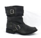Garage Shoes - Dominator - Womens Flat Boot - Black Size 6 UK