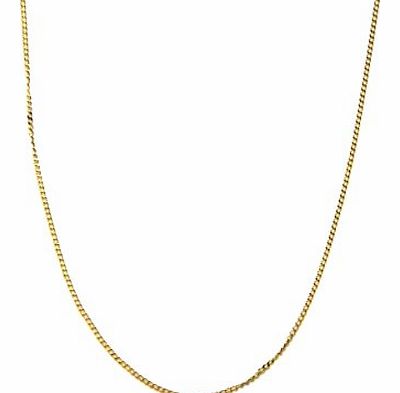 46cm/18inch Trace Chain Curb Style - Genuine 9ct Gold