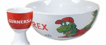  Arsenal FC Cereal Bowl And Egg Cup Set