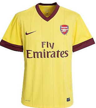 Adidas 2010-11 Arsenal Away Nike Football Shirt