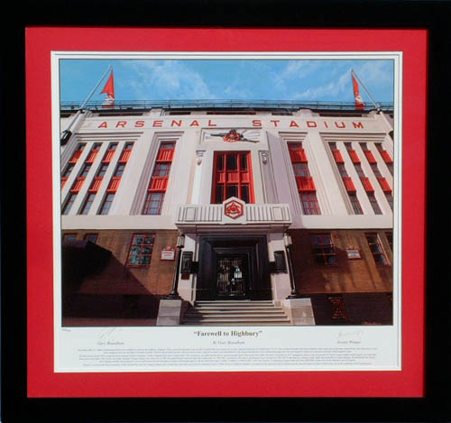 Arsenal Farewell to Highbury framed print signed by Wenger