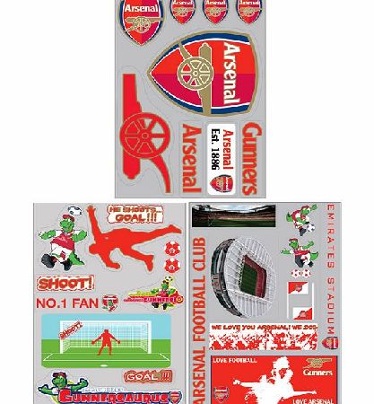 Arsenal FC Stikarounds Wall Stickers 64 pieces