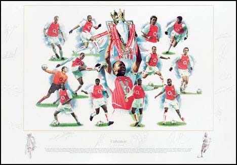 Arsenal Immortals multi-signed limited edition print