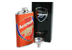 Arsenal Leather Wrap Hip Flask