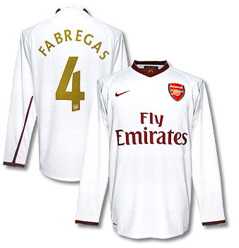 Arsenal Nike 07-08 Arsenal L/S away (Fabregas 4)
