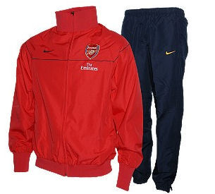 Nike 08-09 Arsenal Woven Warmup Suit (red)