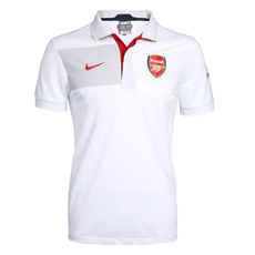 Arsenal Nike 09-10 Arsenal Travel Polo Shirt (White)