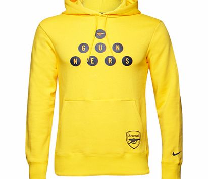 Arsenal Nike 2010-11 Arsenal Nike Core Hoody (Yellow)