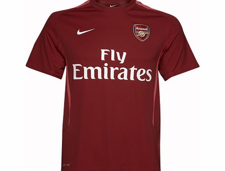 Arsenal Nike 2010-11 Arsenal Nike Training Shirt (Red/Wine) -