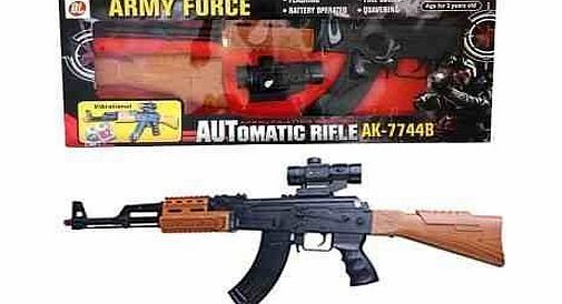 ARSUK AK RIFLE AK-47 TOY GUN (AK-7744B) AK47 FLASHING SOUND GUN