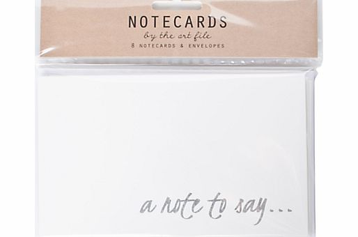 Art File Foiled A Note To Say Notecards, Pack of 8