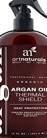 Art Naturals Thermal Hair Protector 236ml - Best Protective Spray against Flat Iron Heat - Contains 100 Organic Argan Oil Preventing Damage, Breakage amp; Split Ends - Made in the USA - Sulfate Free