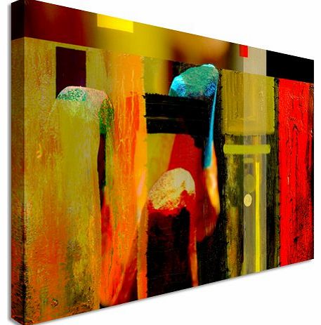 Large Abstract Painting Maze Canvas Wall Art Pictures 40x30 inches