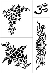 Tattoo Stencil - Asian Flora (AT-E05)