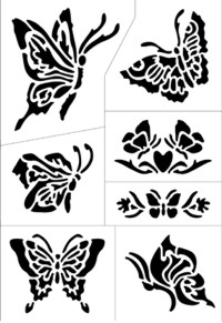 Tattoo Stencil - Butterflies (AT-26)
