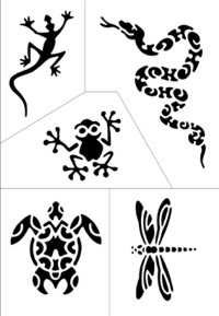 art Tattoo Stencil - Ethnic Creatures (AT-E04)