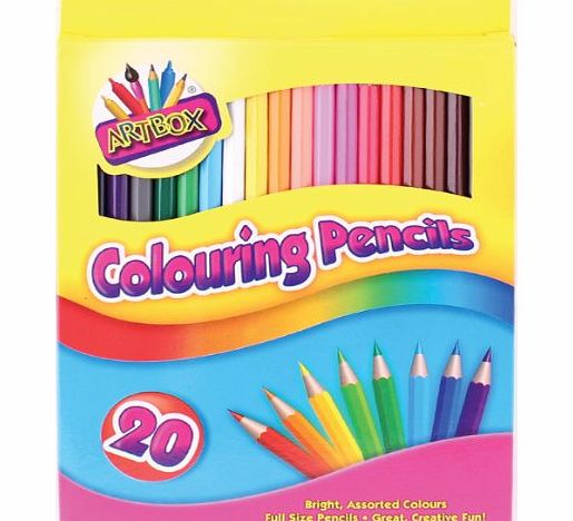 ARTBOX  20 full size colouring pencils set in 20 assorted colours