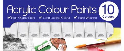 6ml Acrylic Paints Tubes (Pack of 10)