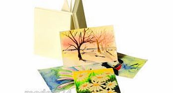 Artcoe  Paperwave Artists Trading Cards (ACEO) Pack of 25. 3.5`` x 2.5`` (64 x 89mm) 300gsm watercolour card