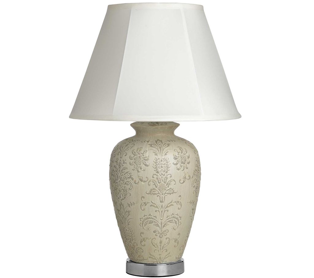 Embossed Pattern Ceramic Table Lamp