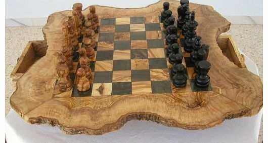 ARTISIANA Decorative olive wood chess board set with Free pieces