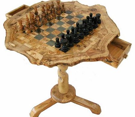 ARTISIANA WOODEN CHESS BOARD COFFEE TABLE PIECES SET WITH FREE SMALL CHESS BOARD 