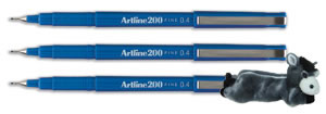 200 Fineliner Pen 0.4mm Tip Blue Ref